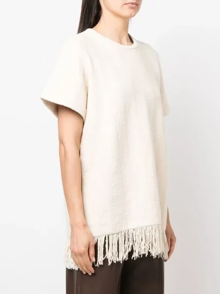 Pletený top Jil Sander s třásněmi