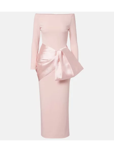 Satynowa sukienka koktajlowa Solace London garniturowa różowa