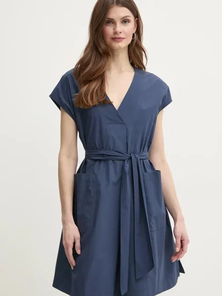 Weekend Max Mara rochie din marin mini evazati albastru