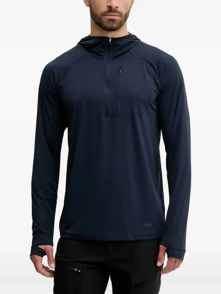 Суичър с качулка Helly Hansen синьо