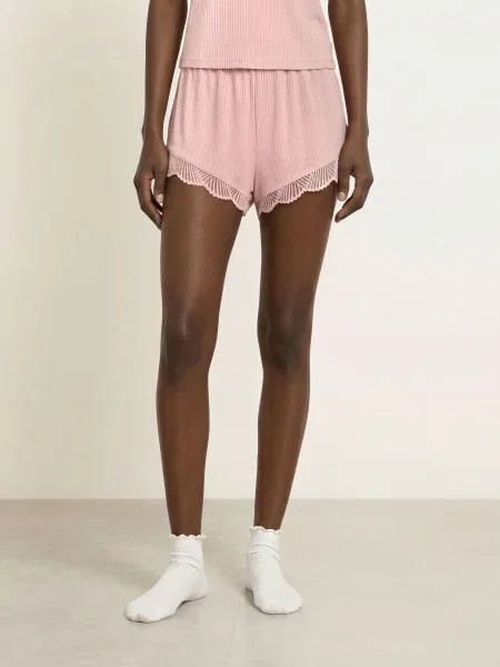 Calvin Klein Spací Šortky S Krajkou růžová