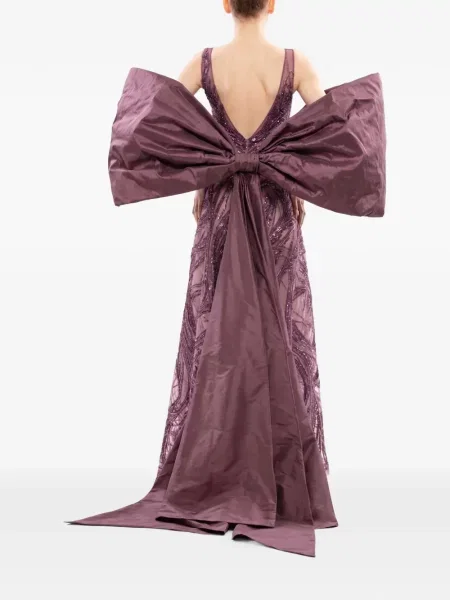 Rochie maxi Saiid Kobeisy cu funde violet