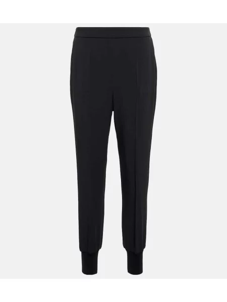 Pantaloni Stella Mccartney cu talie înaltă negru
