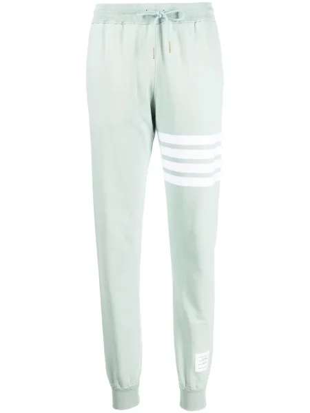 Pantaloni de trening Thom Browne cu dungi verde