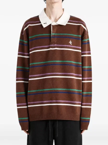 Lung tricou polo Puma maro