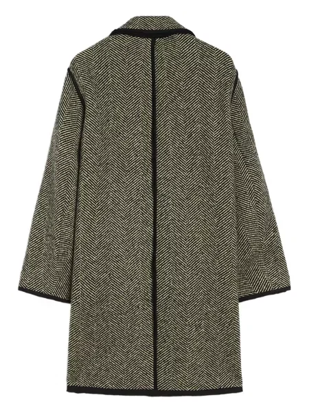 Palton Jil Sander cu model herringbone gri