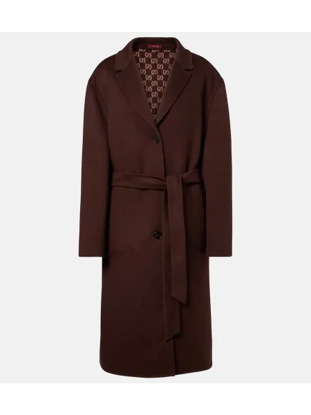 Palton Gucci de lână maro