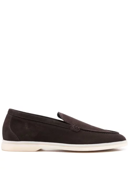 Pantofi loafer Scarosso din piele de căprioară maro