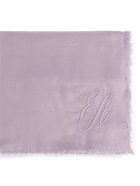 Fular Emporio Armani cu broderie violet