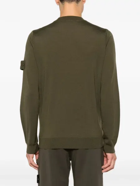 Lung pulover Stone Island cu strasuri verde