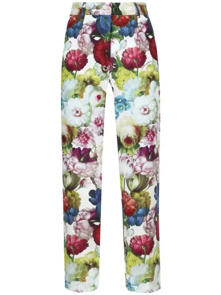 Cropp pantaloni Dolce & Gabbana cu model floral cu imagine alb