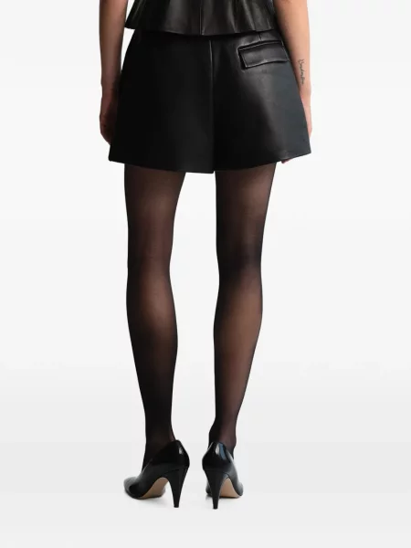 Pantaloni scurți Cara Cara din piele negru