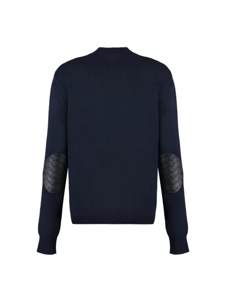 Sweter Bottega Veneta z łatami niebieski