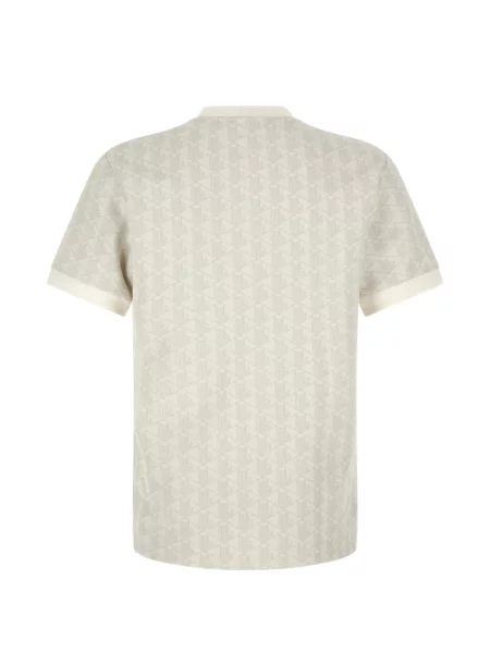 Tricou Lacoste din jacard gri