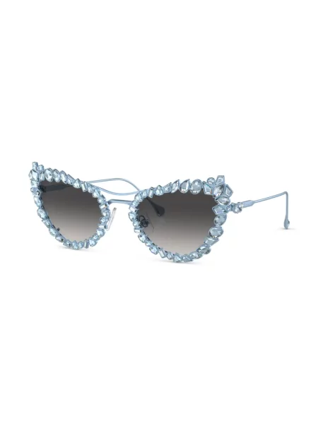 Saulės akiniai Swarovski su kristalais mėlyna
