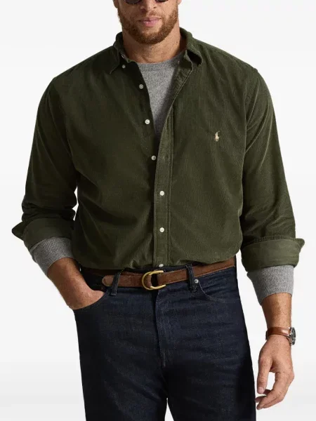 Τρέξιμο polo Polo Ralph Lauren υφαίνω διαγωνίως κλασικό πράσινο