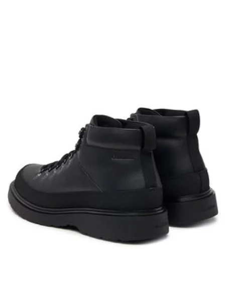 Šnurovacia obuv Calvin Klein Combat Mid Hiking Boot Lth Wl čierna