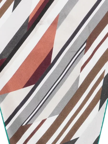 Fular Missoni cu imagine cu imprimeu geometric alb