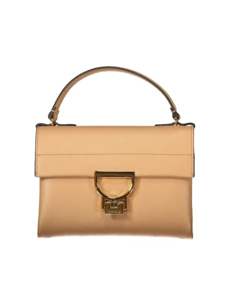 Mały torebka skórzana Coccinelle elegancka brązowa