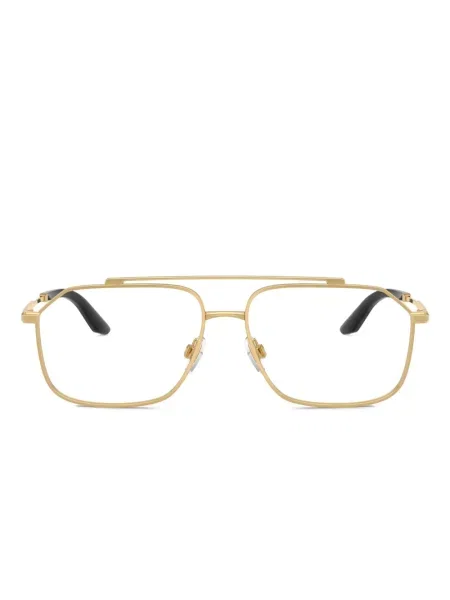 Ochelari de soare Dolce & Gabbana Eyewear cu imprimeu geometric auriu