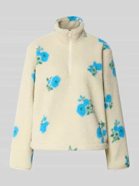 Sweter o kroju regular fit ze stójką model Vera' Jjxx beżowy