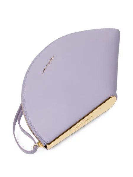 Geantă plic Carolina Herrera din piele violet