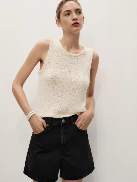 Шорти джинсові MANGO чорний