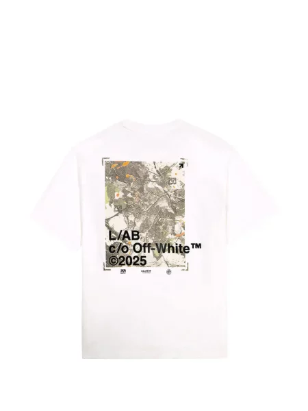 Tricou L/ab C/o Off-white cu imagine alb