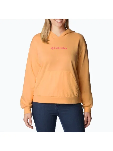 Дамски потник Columbia Logo III French Terry trekking sweatshirt orange оранжево