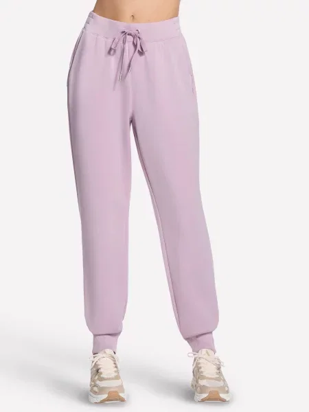 Спортивні штани Skechers SKECHLUXE ELEVATE JOGGER бузковий віскоза/поліестер