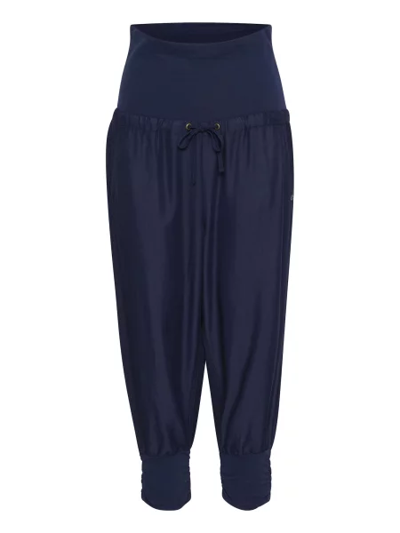 Cream Pantaloni largi marin albastru