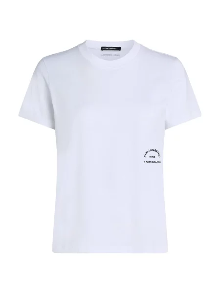 Karl Lagerfeld Tricou Rue St-Guillaume negru alb