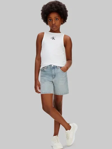 Calvin Klein Jeans bermudy detské rifľové modrá
