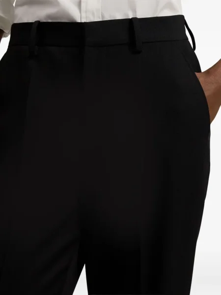 Pantaloni Ralph Lauren Collection de lână negru