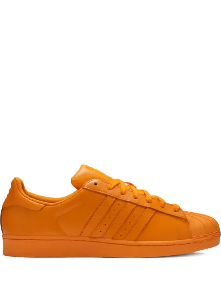 Sneakerși Adidas Superstar cu șireturi din dantelă gri