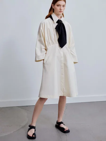 Cămașă Trendyol din poplin bej