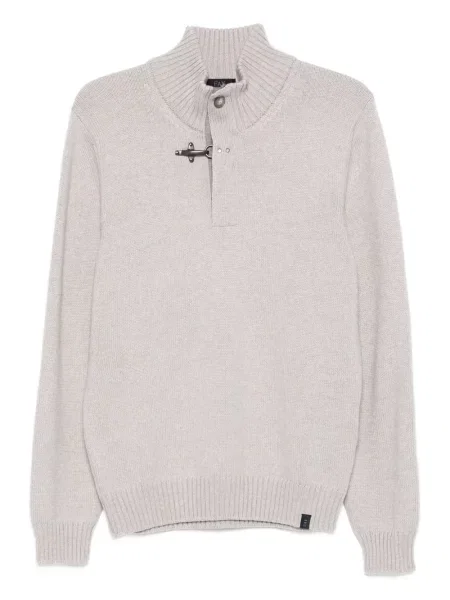 Sweter Fay wełniany szary