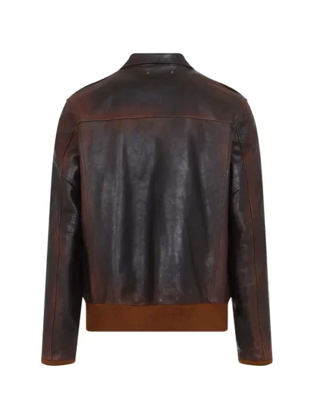 Geanta de piele Golden Goose maro