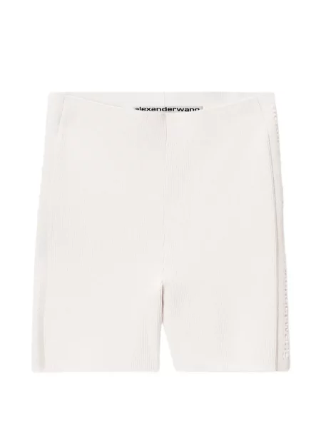 Pantaloni scurți Alexander Wang cu dungi cu autograf alb