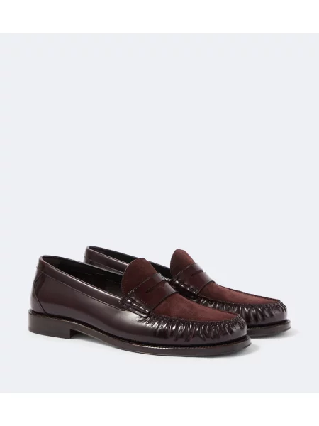 Pantofi loafer Brunello Cucinelli din piele de căprioară