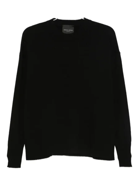 Pulover Roberto Collina cu decolteu în U negru