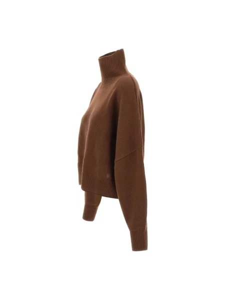 Golf Loulou Studio ze stójką wełniany brązowy