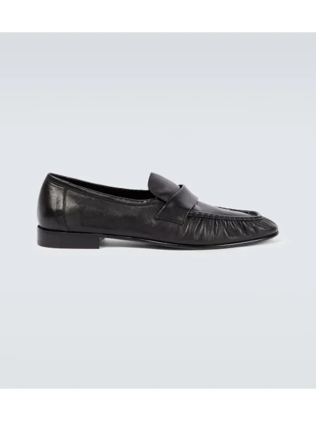 Pantofi loafer The Row din piele negru