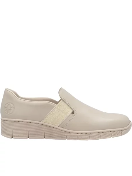Sneakersy Rieker casual beżowe