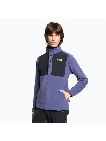 Мъжки поларен суитшърт The North Face Homesafe Snap Neck Fleece Pullover cave blue/black черно