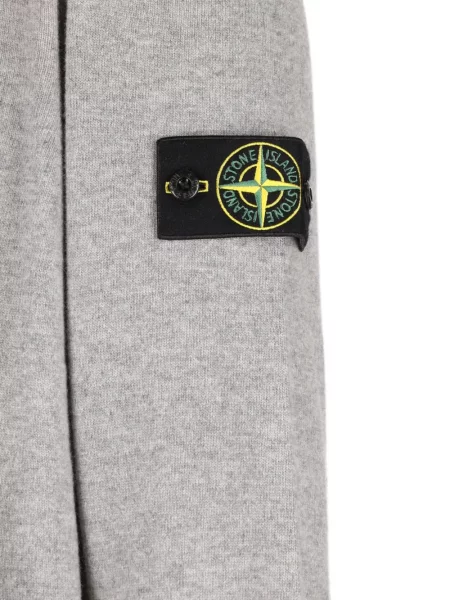 Пуловер Stone Island с кръгло деколте камъни сиво