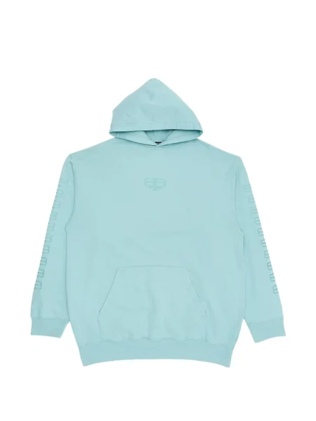 Hanorac cu glugă Balenciaga cu broderie verde