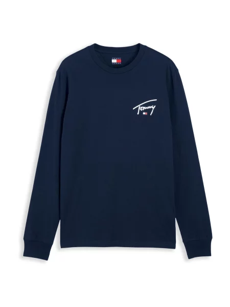 Tommy Jeans Tricou bleumarin / roșu alb