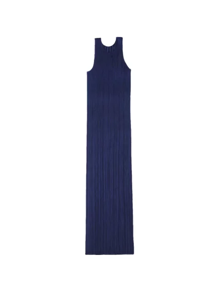 Rochie midi Pleats Please Issey Miyake plisată până la genunchi de costum albastru