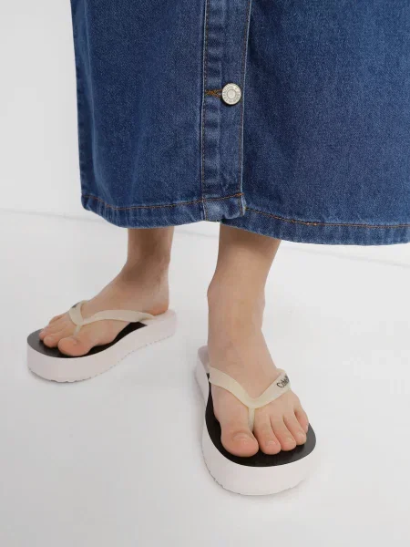 В'єтнамки Calvin Klein Beach Sandal Flatform термопластичний поліуретан білий